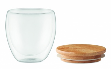 Logo trade promotional giveaway photo of: Double wall glass 250ml Hamburg