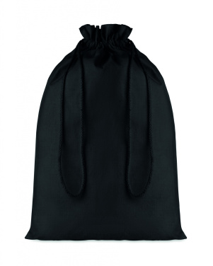 Logotrade promotional merchandise photo of: Large Cotton draw cord bag black