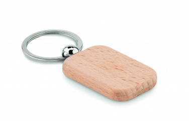 Logotrade promotional gift image of: Rectangular wooden key ring Bauska