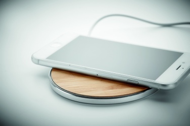Logo trade promotional gifts picture of: Bamboo wireless charger 10W DESPAD