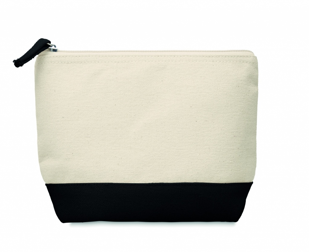 Logo trade promotional items picture of: Bicolour cotton cosmetic bag