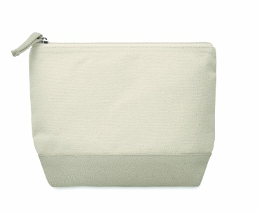 Logo trade promotional products picture of: Bicolour cotton cosmetic bag