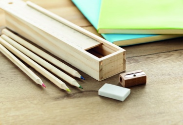 Logotrade promotional items photo of: Stationery set in wooden box
