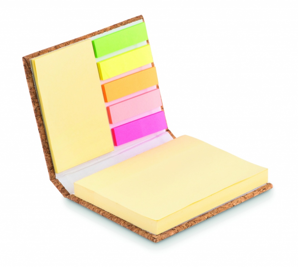 Logotrade promotional item image of: Cork sticky note memo pad