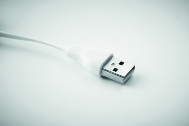 Logo trade business gifts image of: Bamboo 3-in-1 cable