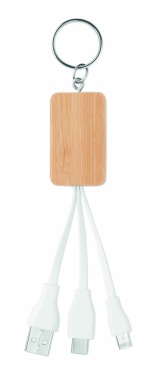Logotrade advertising product image of: Bamboo 3-in-1 cable
