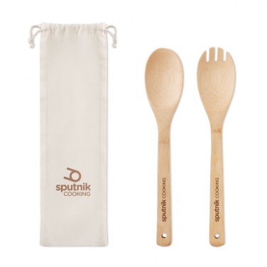 Logotrade advertising product picture of: Set bamboo utensils salad