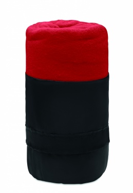 Logo trade advertising products image of: RPET fleece travel blanket