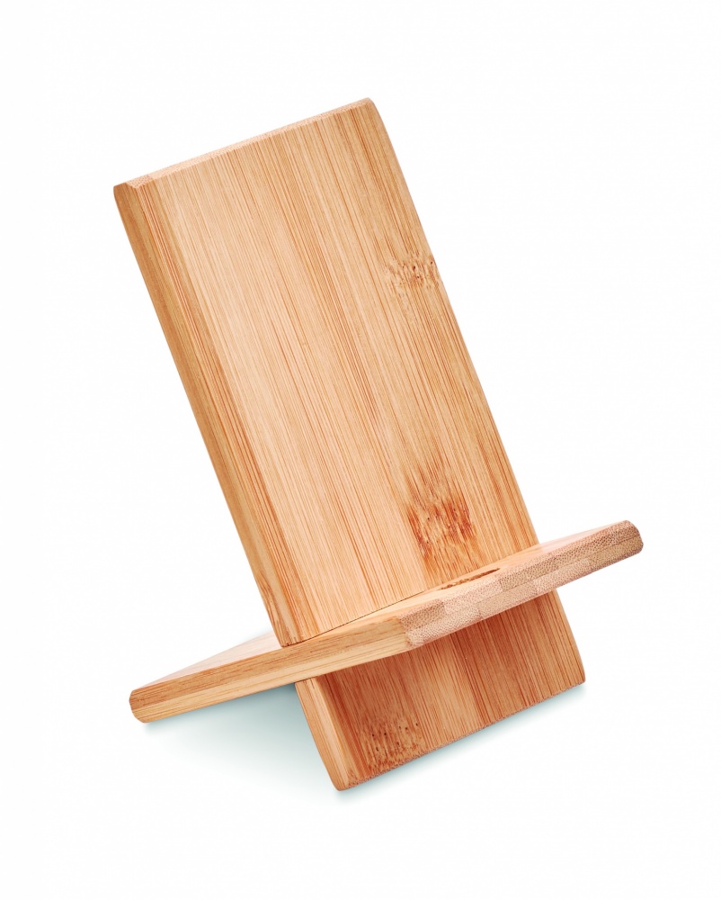 Logotrade promotional product image of: Bamboo phone stand/ holder WHIPPY
