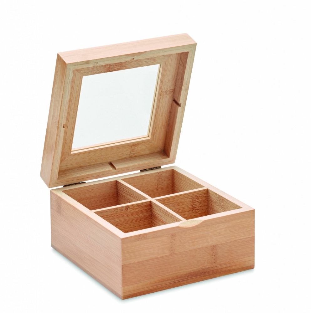 Logo trade business gift photo of: Bamboo tea box