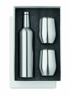 Logo trade promotional item photo of: Double walled bottle & mug set