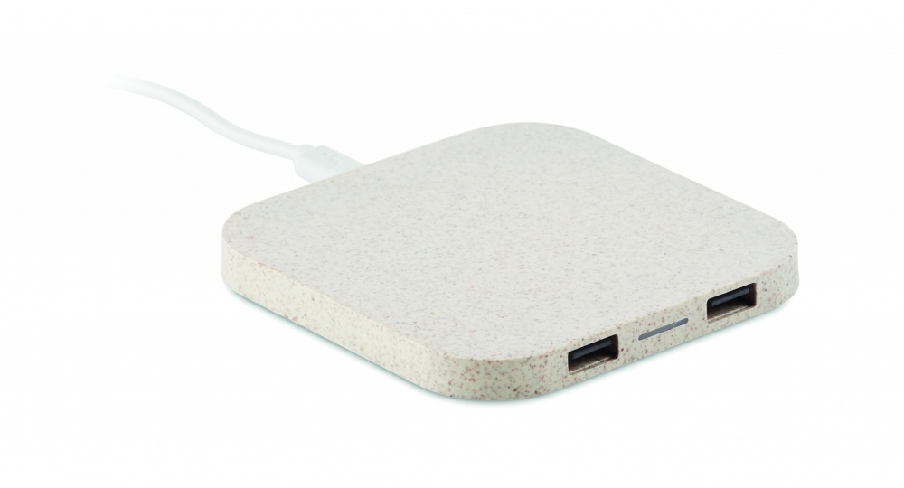 Logo trade promotional merchandise image of: Hub charger wheat straw/ABS 5W
