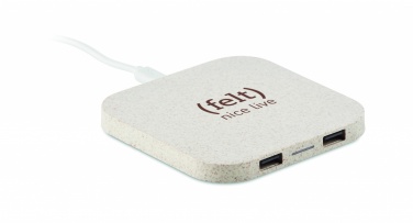 Logo trade advertising products image of: Hub charger wheat straw/ABS 5W