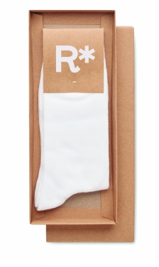 Logo trade business gift photo of: Pair of socks in gift box L