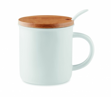 Logo trade corporate gifts picture of: Porcelain mug with spoon