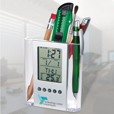 Logo trade promotional gifts picture of: Acrylic desk pen holder MADRID