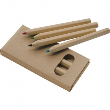 Logotrade promotional giveaway image of: Wooden crayons MINNIE