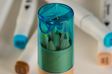 Logo trade promotional giveaway photo of: Wooden crayons BECKY
