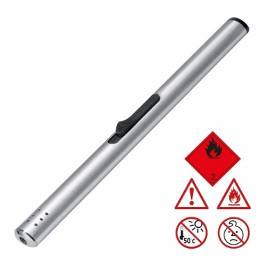 Logo trade business gifts image of: Metal pole lighter BRISBANE