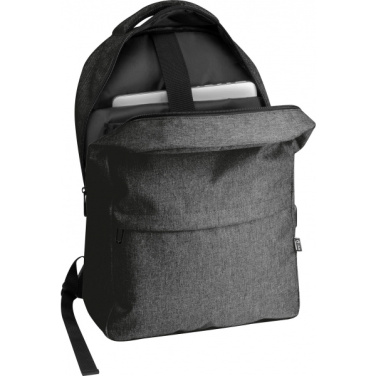 Logo trade promotional giveaways image of: rPET backpack RIMINI
