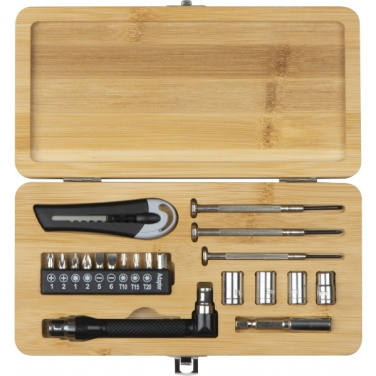 Logo trade promotional merchandise photo of: 22-piece tool set BERINGEN