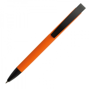 Logotrade promotional item picture of: Metal ballpen soft touch BRESCIA