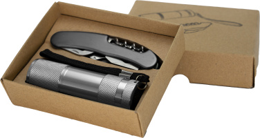 Logo trade promotional giveaway photo of: Set torch and pocket knife DOVER