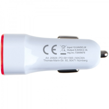 Logo trade advertising products image of: USB charging adapter KFZ FRUIT