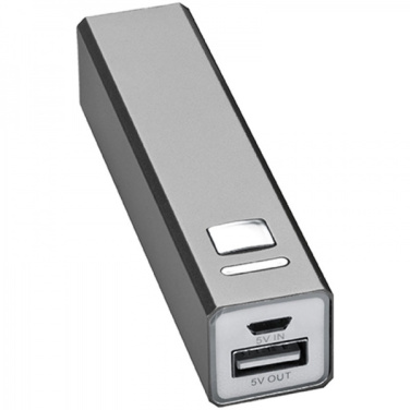 Logo trade corporate gift photo of: Metal power bank PORT HOPE 2200mAh