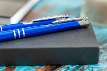 Logotrade promotional merchandise picture of: Metal writing set CLAREMONT