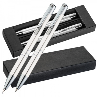 Logotrade corporate gift picture of: Metal writing set CLAREMONT
