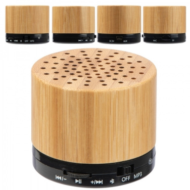 Logo trade advertising product photo of: Bamboo bluetooth speaker FLEEDWOOD