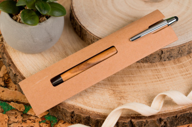 Logo trade advertising products picture of: Wooden ballpen with touch function ERFURT