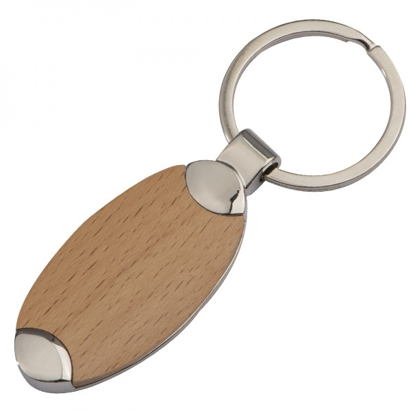 Logo trade business gift photo of: Wooden keyring BALTRUM