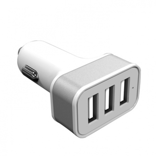 Logo trade promotional gift photo of: Car Charger with 3 USB ports