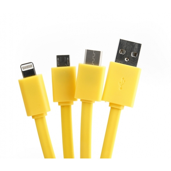 Logo trade promotional giveaway photo of: Personalized charging cable 3in1
