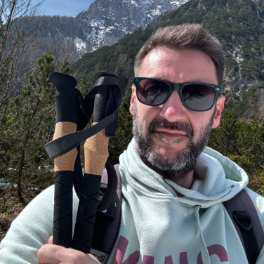Logo trade promotional giveaway photo of: Trekking poles DENALI Schwarzwolf