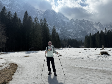 Logo trade promotional merchandise picture of: Trekking poles DENALI Schwarzwolf