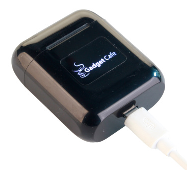 Logo trade promotional giveaway photo of: Wireless earbuds with light up logo