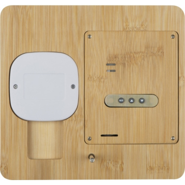 Logotrade promotional product picture of: Bamboo weather station GRANADA
