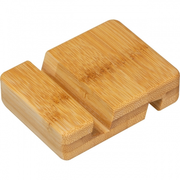 Logo trade promotional gift photo of: Bamboo smartphone holder SAN SEBASTIAN