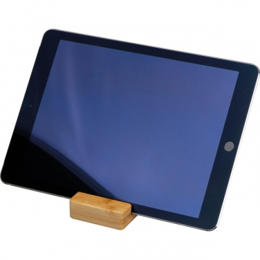 Logotrade promotional items photo of: Bamboo smartphone holder SAN SEBASTIAN