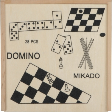 Logotrade promotional item picture of: Wooden game collection RIGA