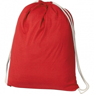 Logo trade promotional merchandise picture of: Cotton gym bag BUDAPEST