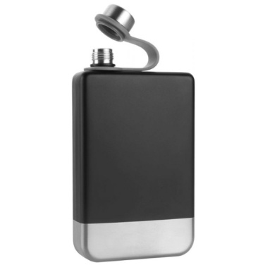 Logo trade promotional gifts image of: Hip flask set TAHAT Schwarzwolf