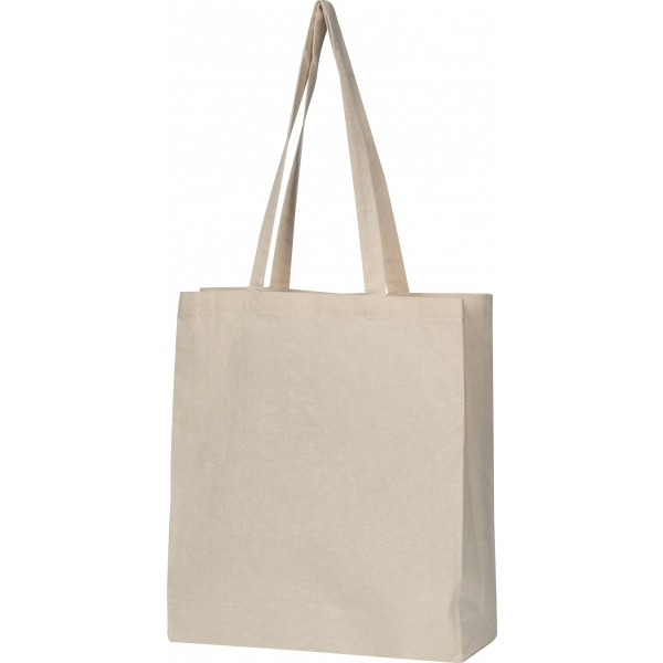 Logo trade promotional merchandise image of: Organic cotton bag with bottom fold INNSBRUCK
