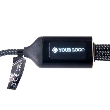 Logotrade advertising products photo of: 3 in 1 cable with elighted logo Pierre Cardin