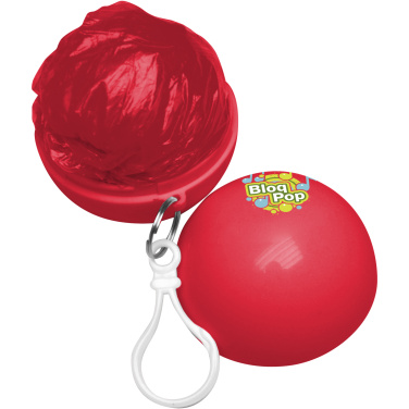 Logotrade promotional product picture of: Xina rain poncho in storage ball with keychain