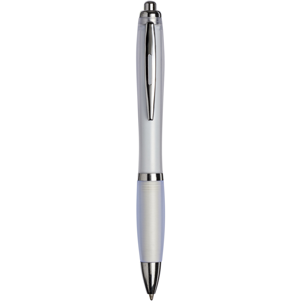Logo trade corporate gifts picture of: Curvy ballpoint pen with frosted barrel and grip