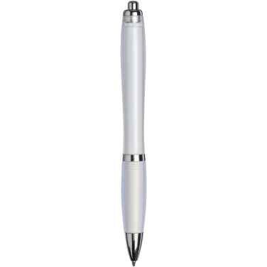 Logotrade promotional products photo of: Curvy ballpoint pen with frosted barrel and grip